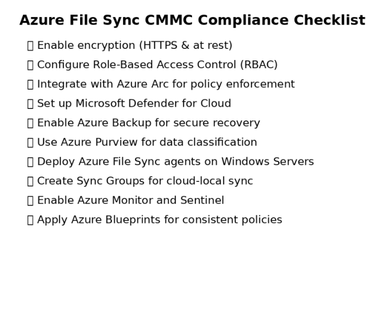 Azure File Sync CMMC compliance - KTL Solutions