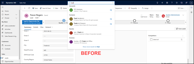 Dataverse Search Before
