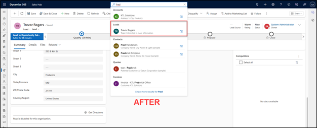Dataverse Search After