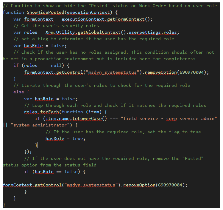 Power Platform Javascript